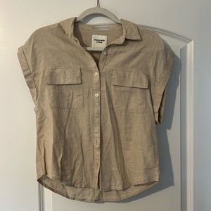 Abercrombie linen shirt sleeve shirt